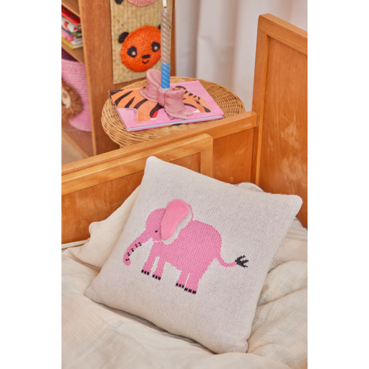Rice Kids Elephant Pude Med 3D Details Og Filler - Pink - Small