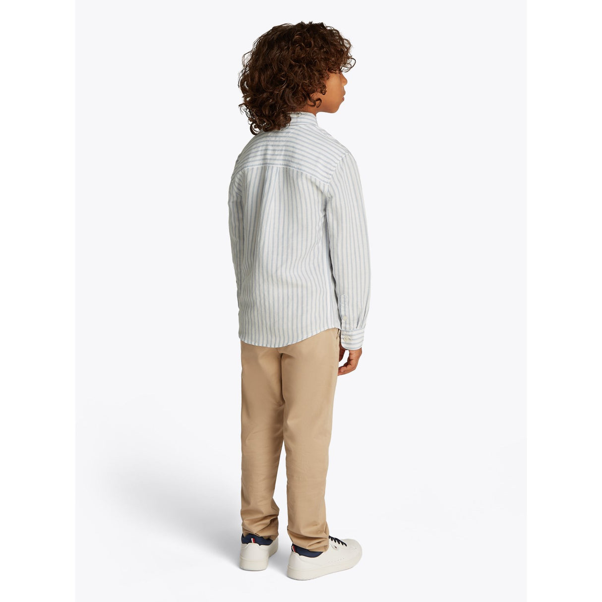 Tommy Hilfiger Breezy Blue Stripe Hør Blend Striped Skjorte LS