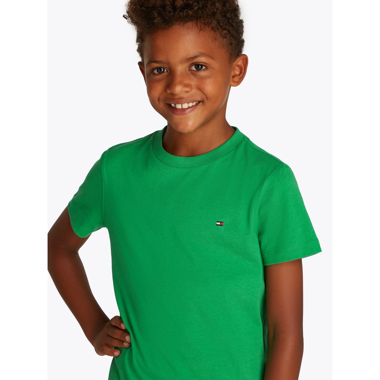 Tommy Hilfiger Radiant Green Essential Bomuld Reg T-Skjorte
