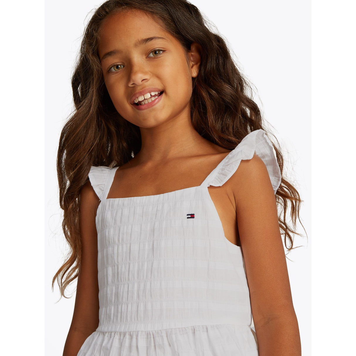 Tommy Hilfiger White Textured Bomuld Top