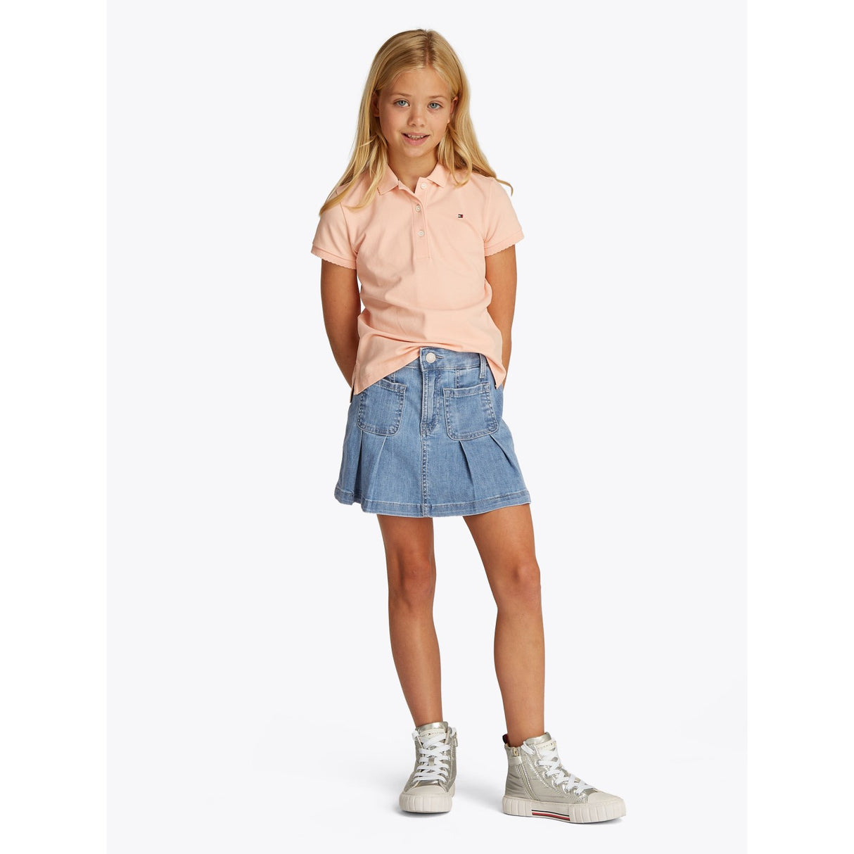 Tommy Hilfiger Drapey Denim Nederdel Pleated