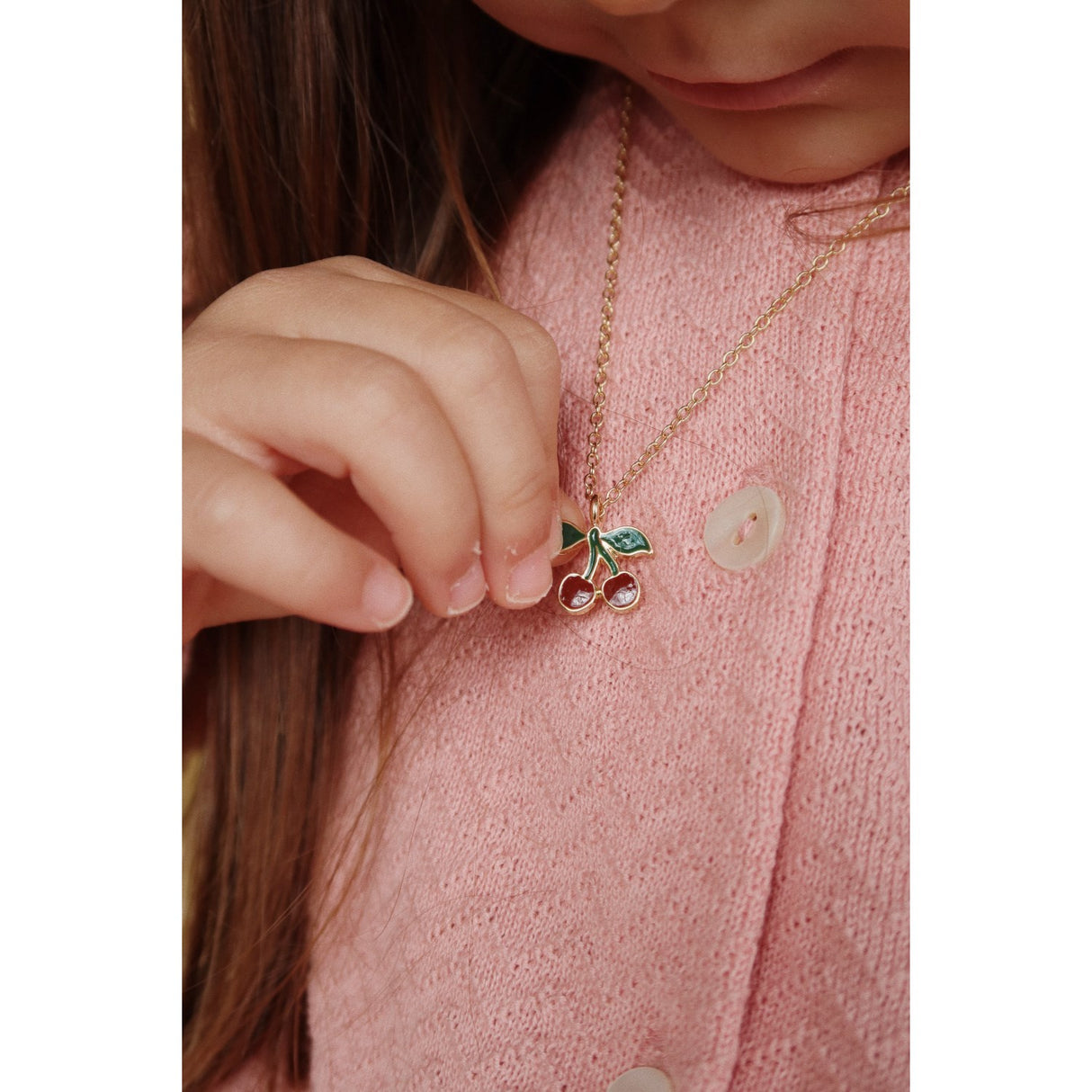 Konges Sløjd Gold Cherry Smykkesæt