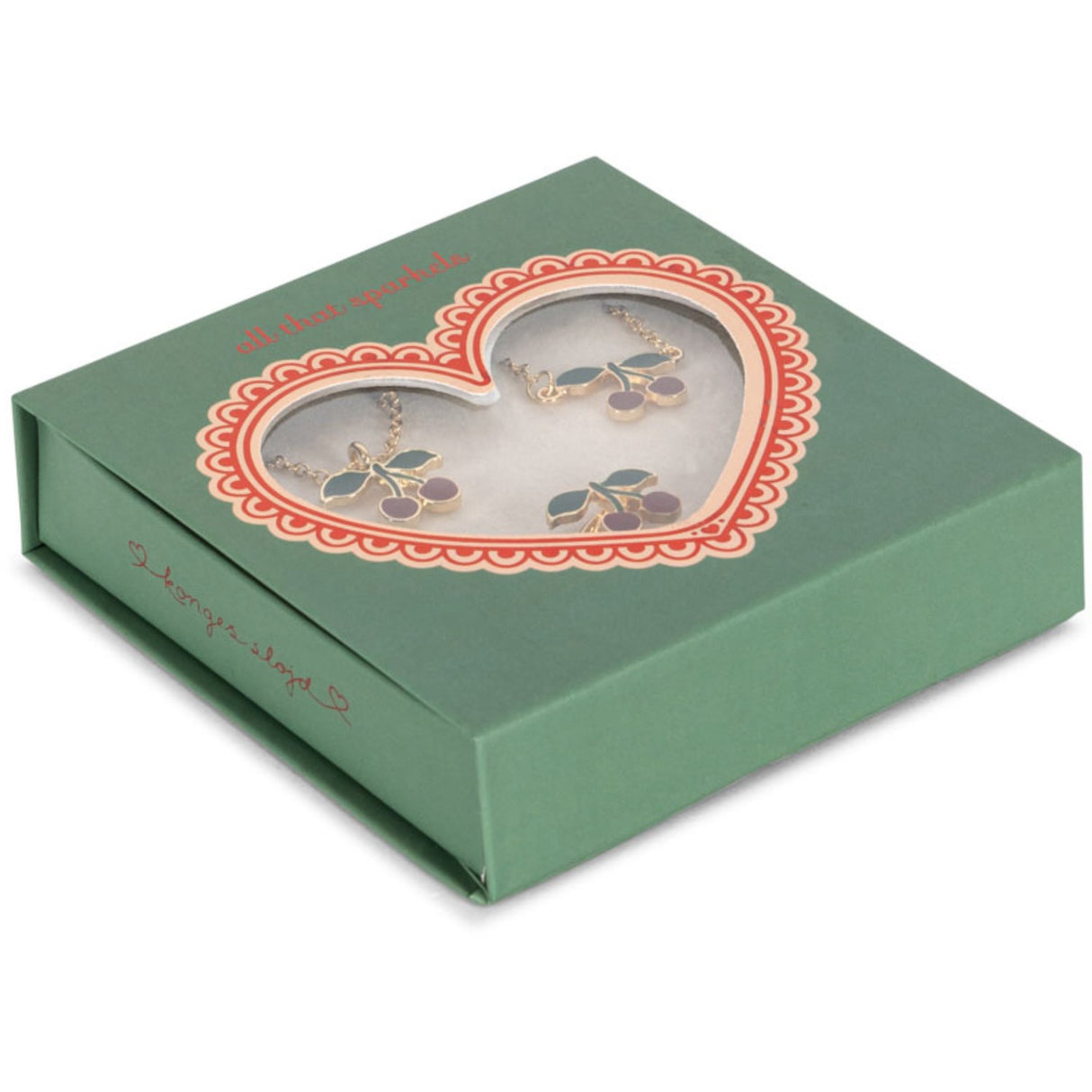 Konges Sløjd Gold Cherry Smykkesæt