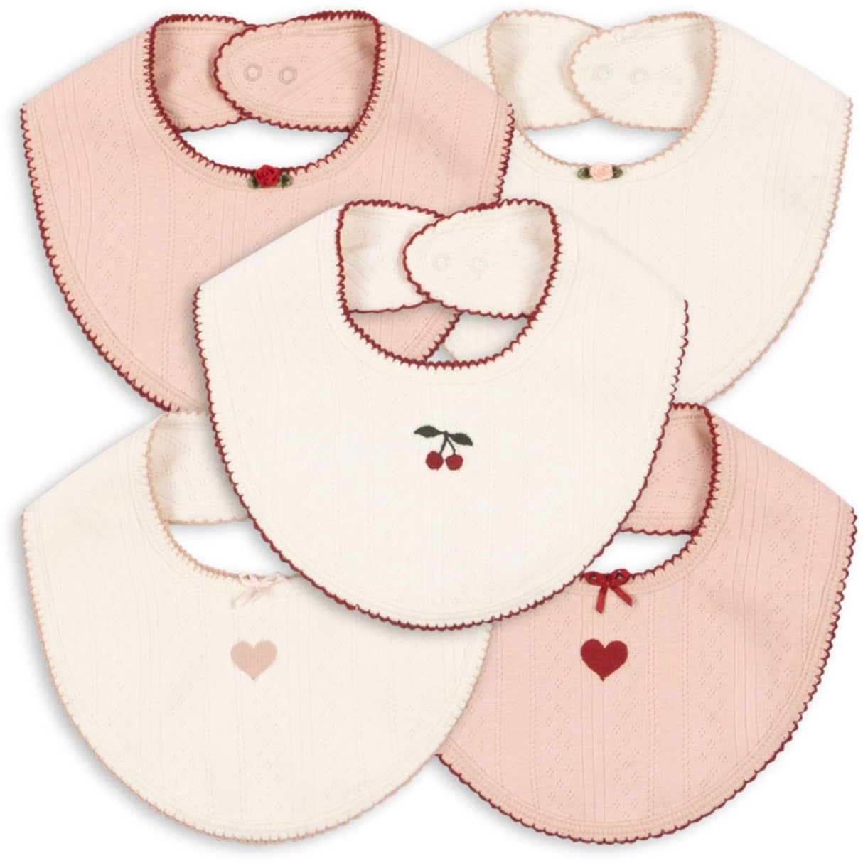 Konges Sløjd Rose/White Mix Minna 5 Pak Hagesmæk