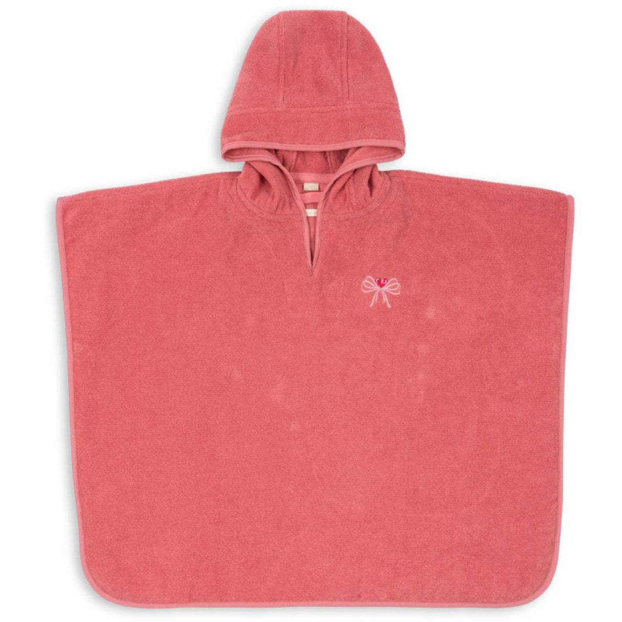 Konges Sløjd Flamingo Plume Terry Poncho Embroidery GOTS