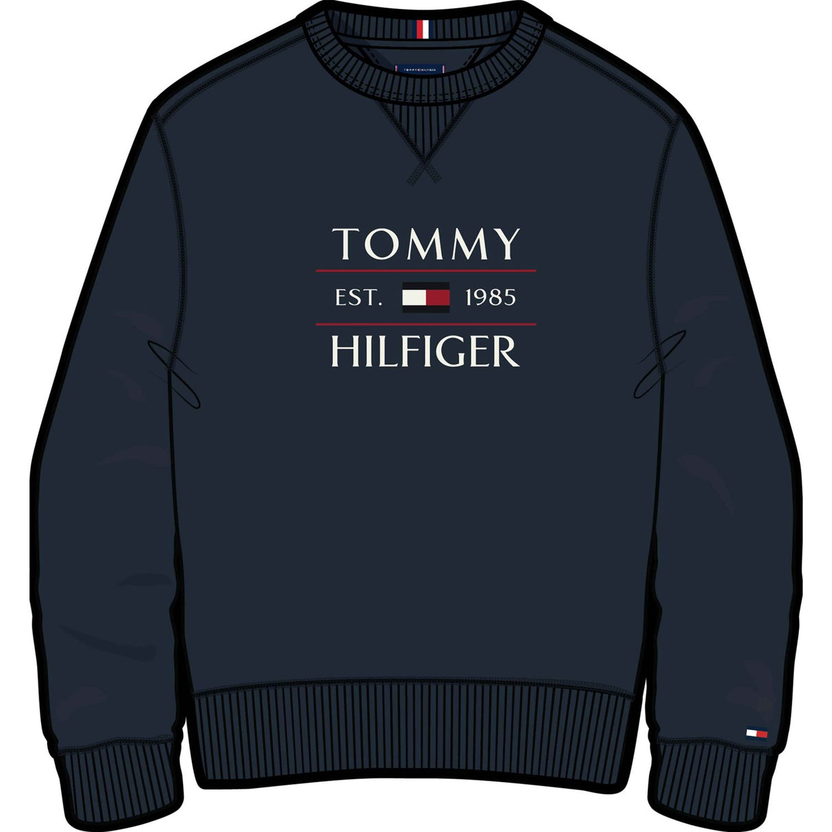 Tommy Hilfiger Dark Night Navy Flag Sweatshirt