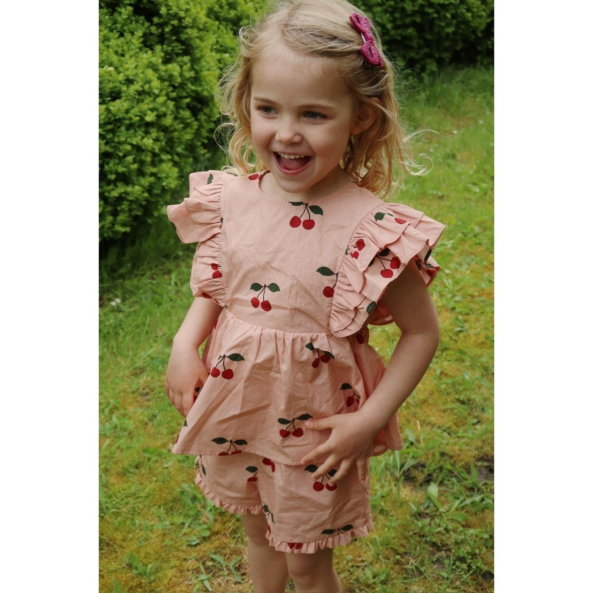 Konges Sløjd Ma Grande Cerise Blush Verbena Shorts GOTS