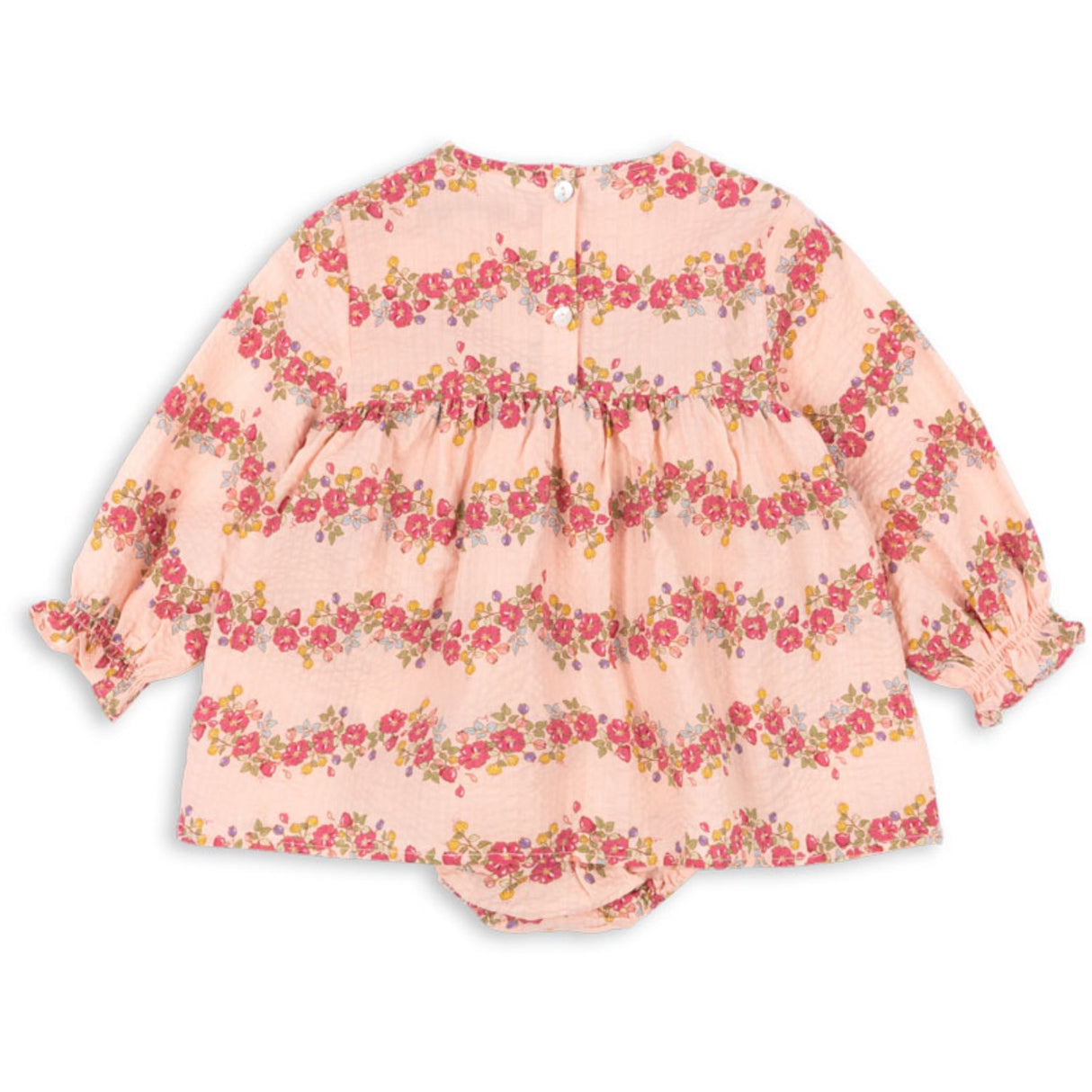 Konges Sløjd Floria Pink Bella Flæse Romper GOTS