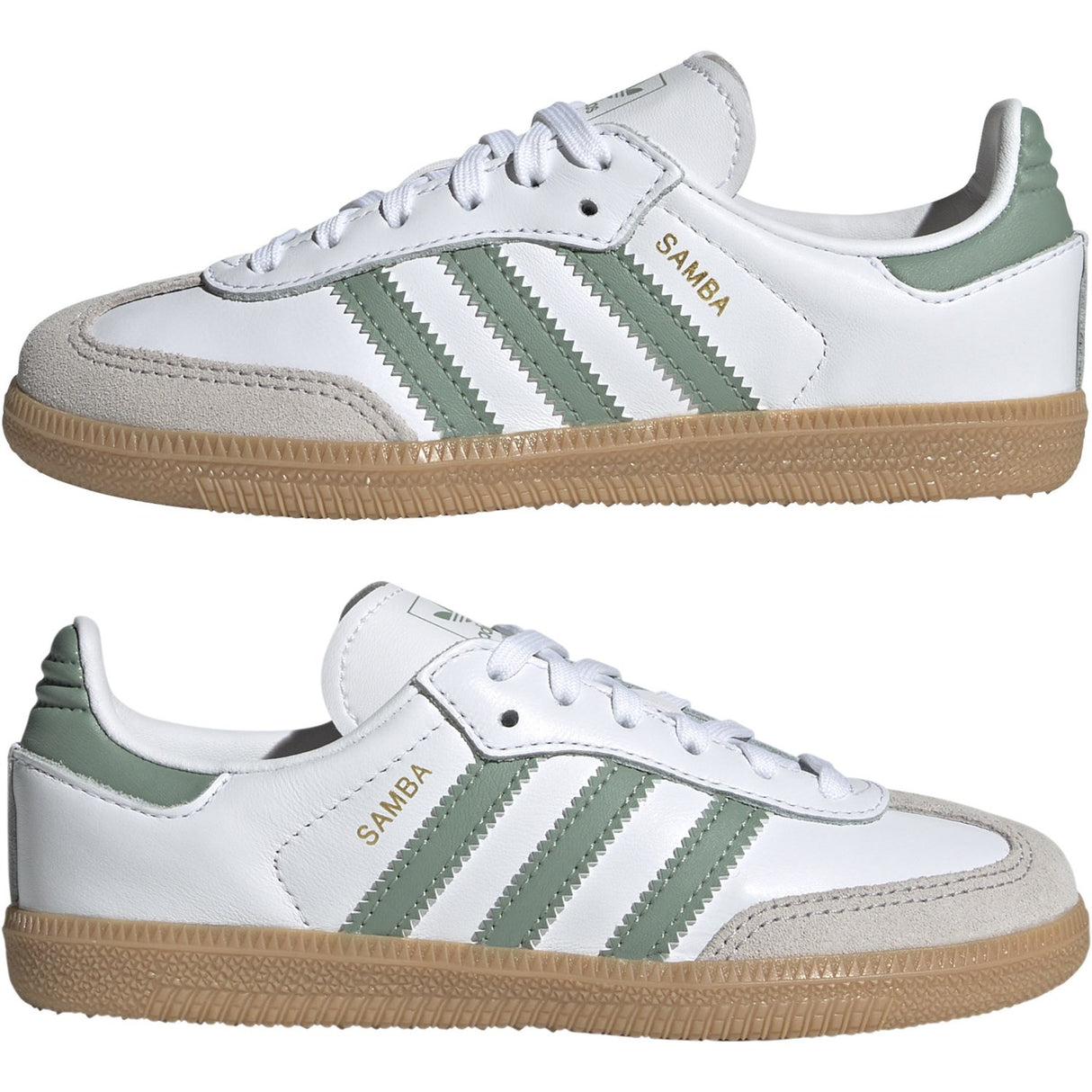 adidas Originals Ftwr White/Silver Green/Gum 3 Samba Og C Sneakers