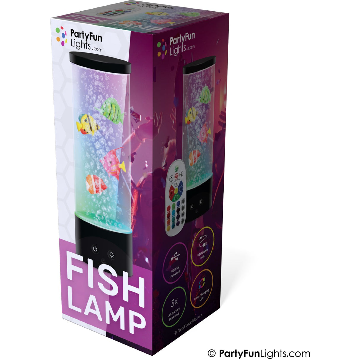 Party Funlight Fiske Lampe Med Fjernbetjening H: 28cm