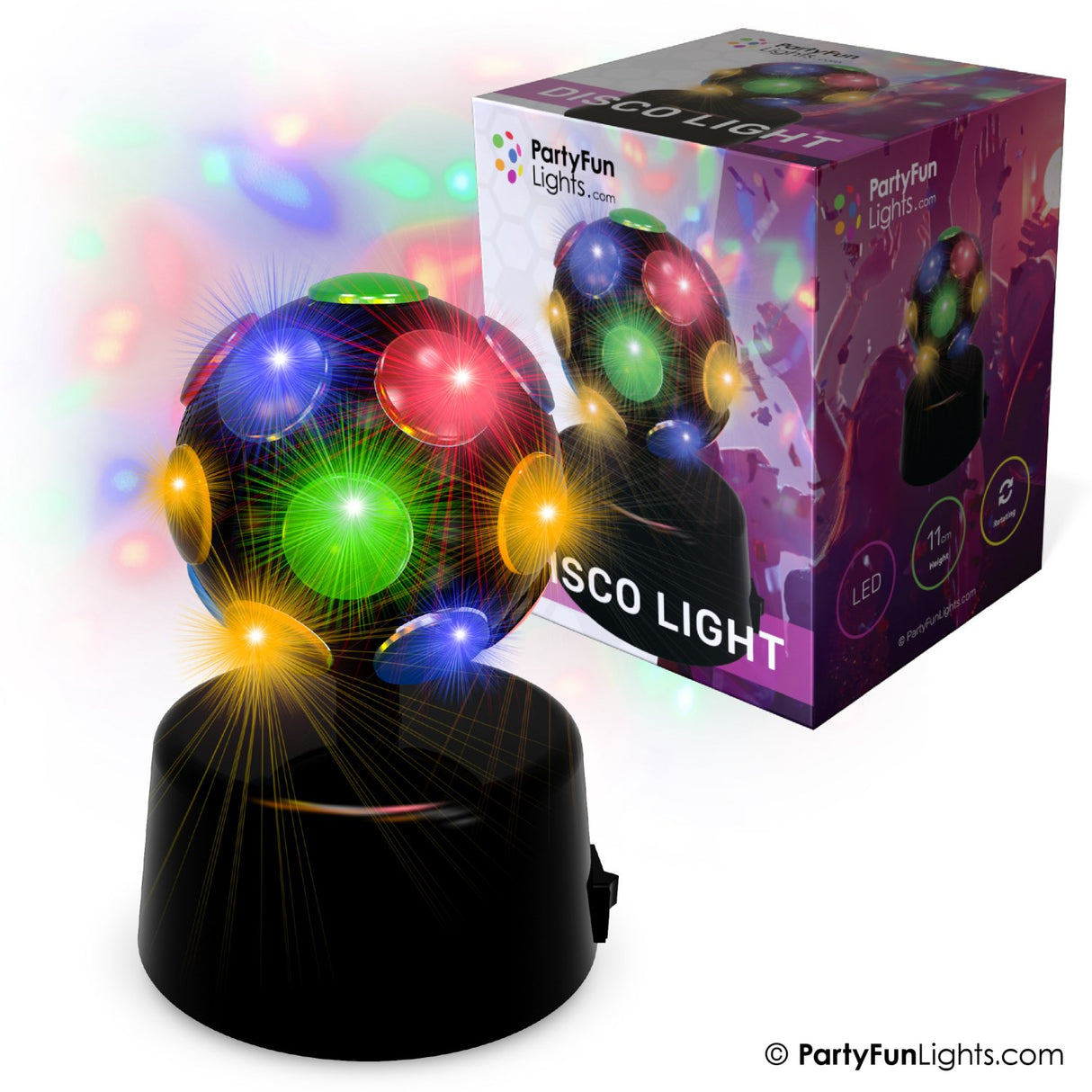 Party Funlight Mini Disko Lampe Ø: 9,2cm