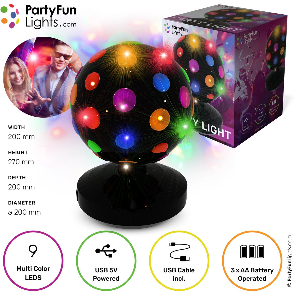 Party Funlight Disko Lampe Ø: 20cm