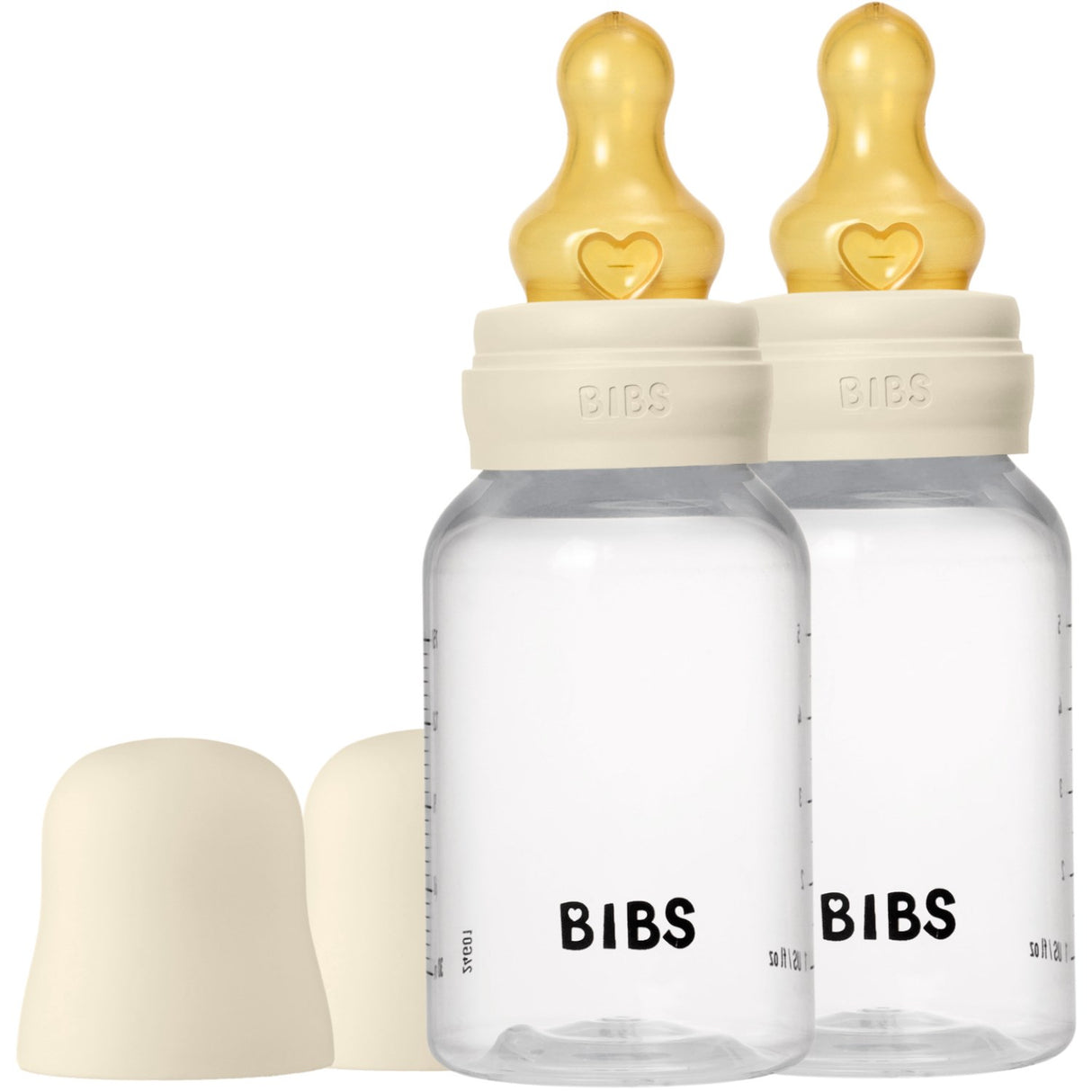 Bibs Ivory Baby Flaske Round Latex 2 Pack 150 ml Slow Flow
