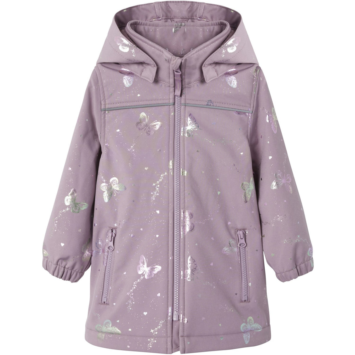 Name It Elderberry Butterfly Alfa08 Softshell Long Foil Jakke Fo