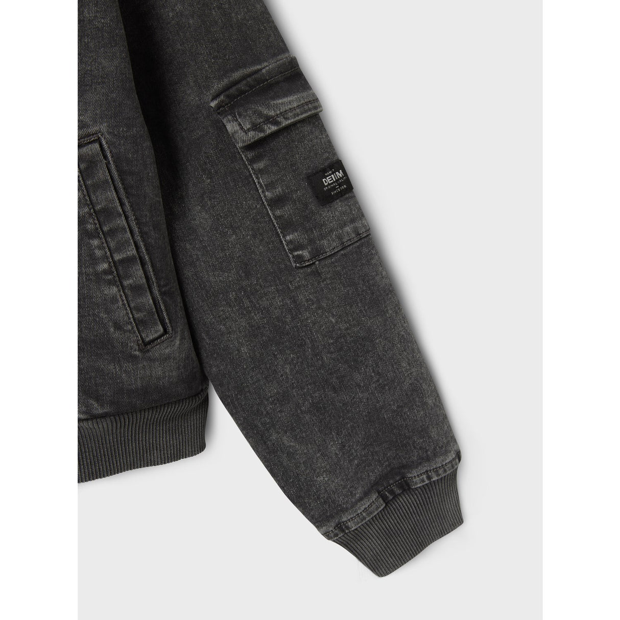 Name It Dark Grey Denim Luna Denim Bomber Jakke