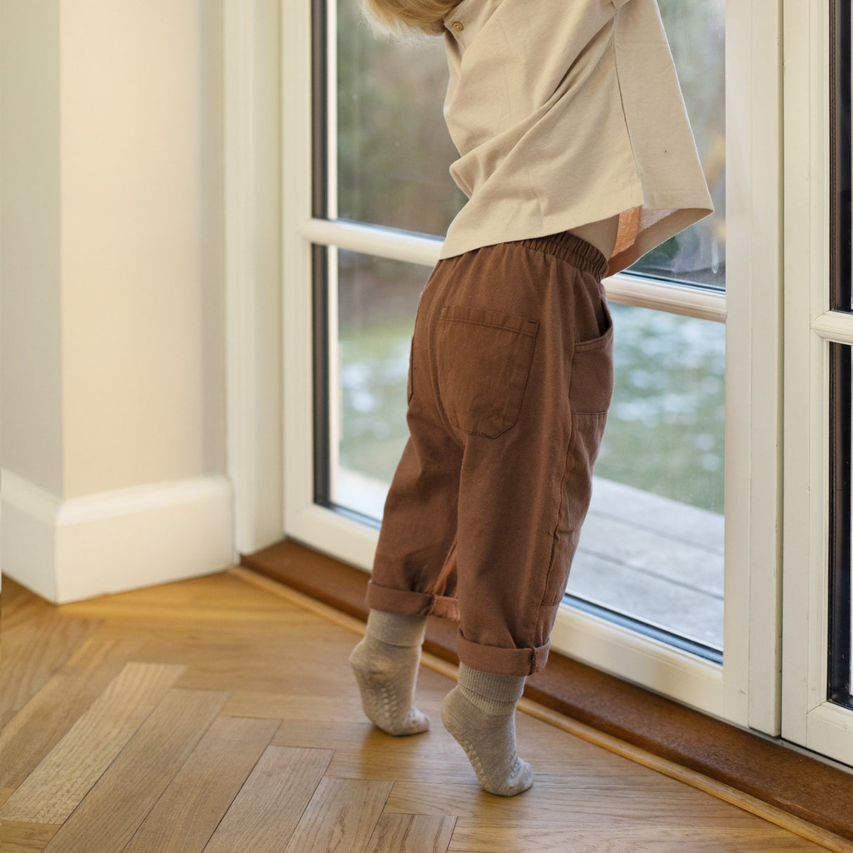 Gobabygo Sand Non-Slip Strømper Bambus