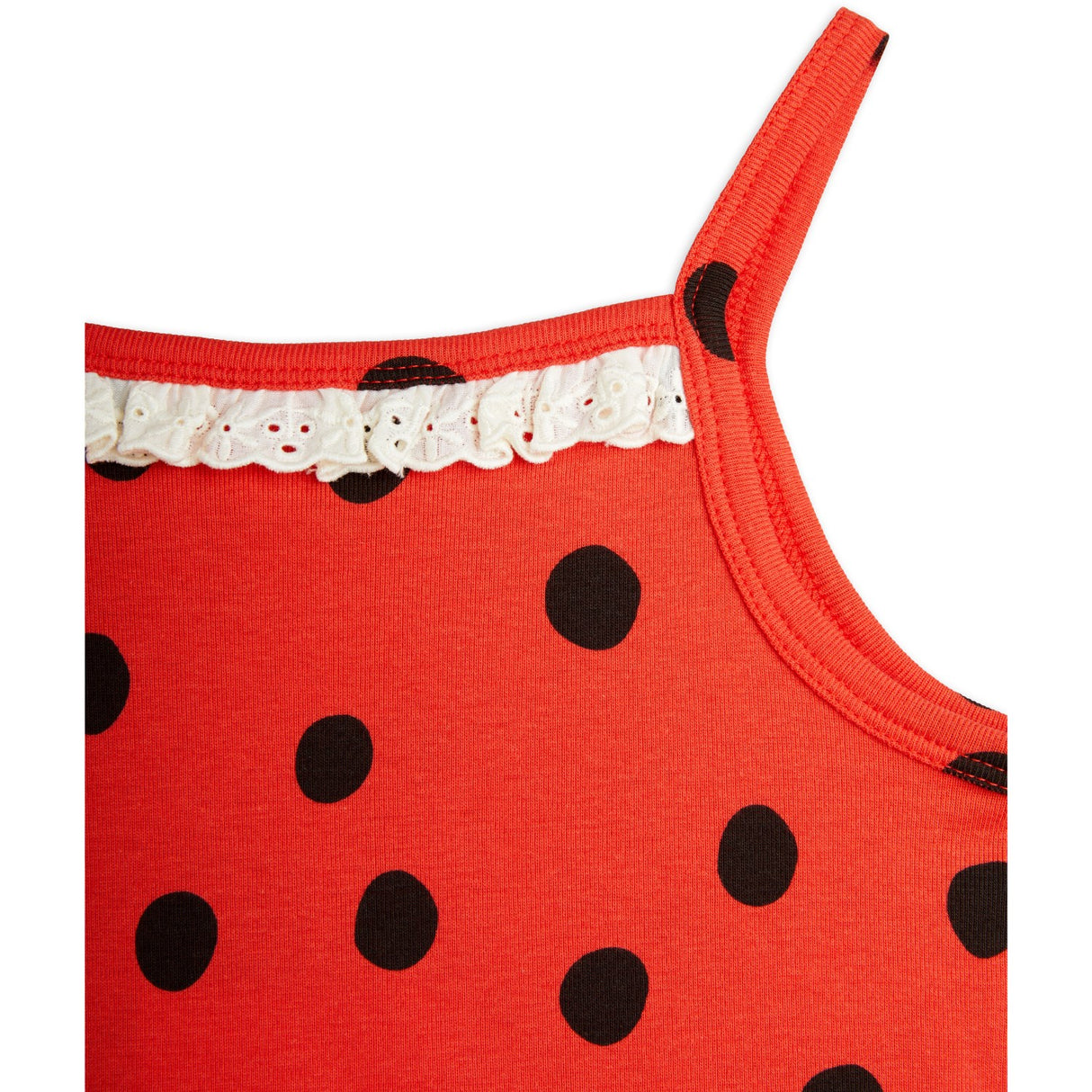 Mini Rodini Red Dots AOP Lace Tank