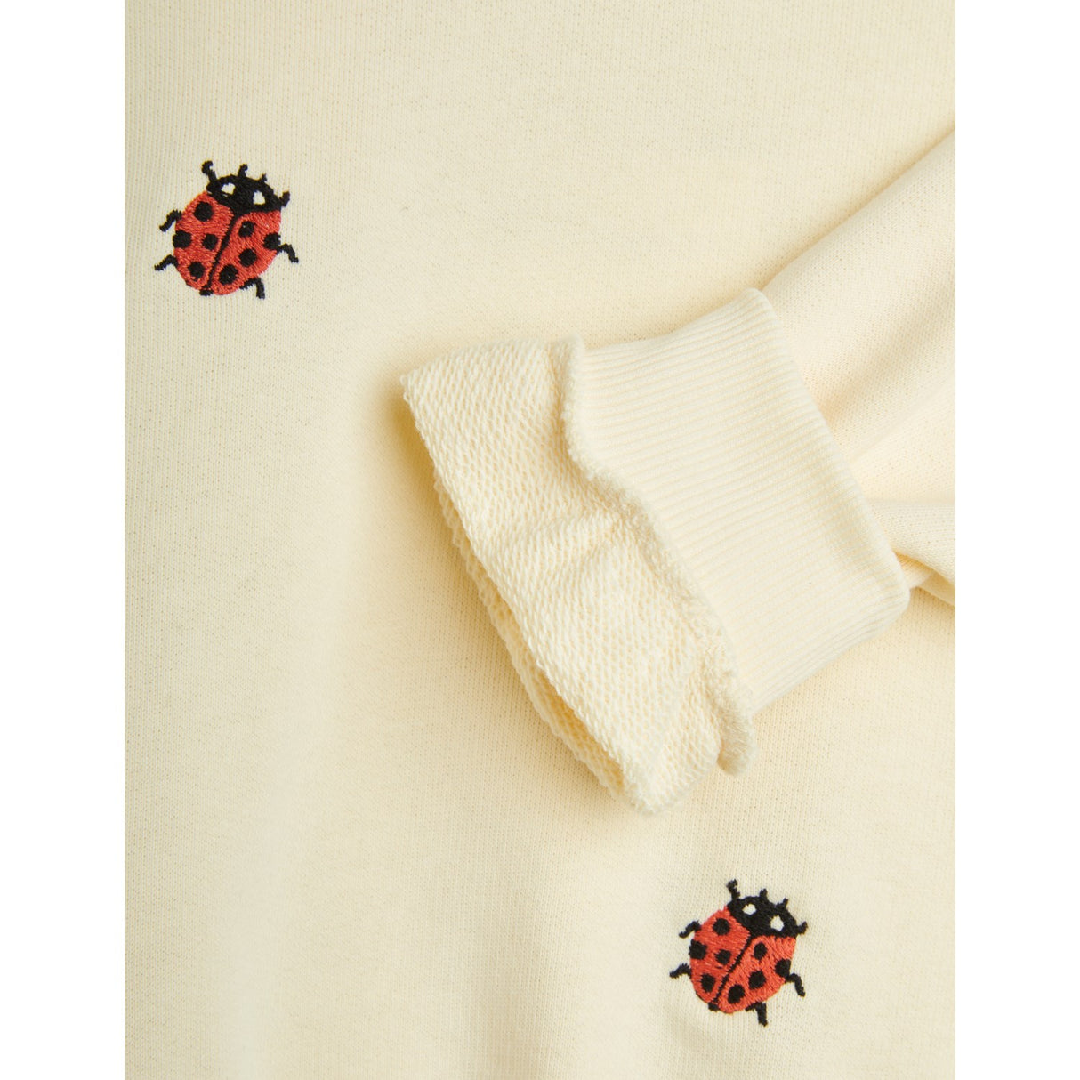 Mini Rodini Offwhite Ladybugs Embroidery Lace Sweatshirt