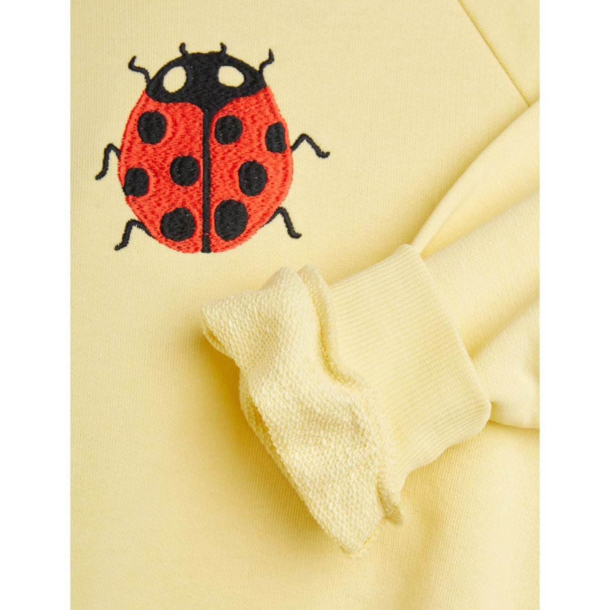 Mini Rodini Yellow Ladybugs Embroidery Sweatshirt