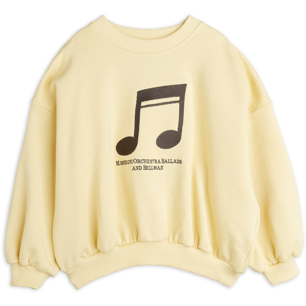 Mini Rodini Yellow Note Embroidery Sweatshirt