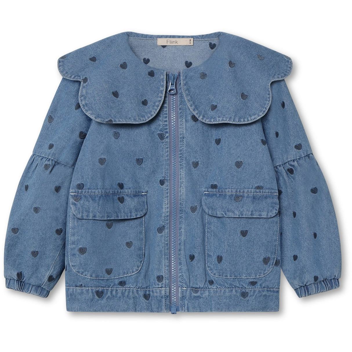 Fliink Light Denim Blue Donna Denim Bomber Jakke