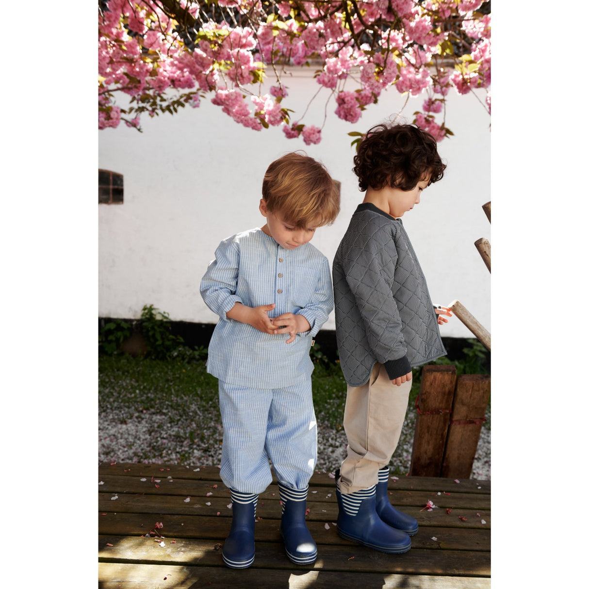 Wheat Blue Stripe Skjorte Bjørk