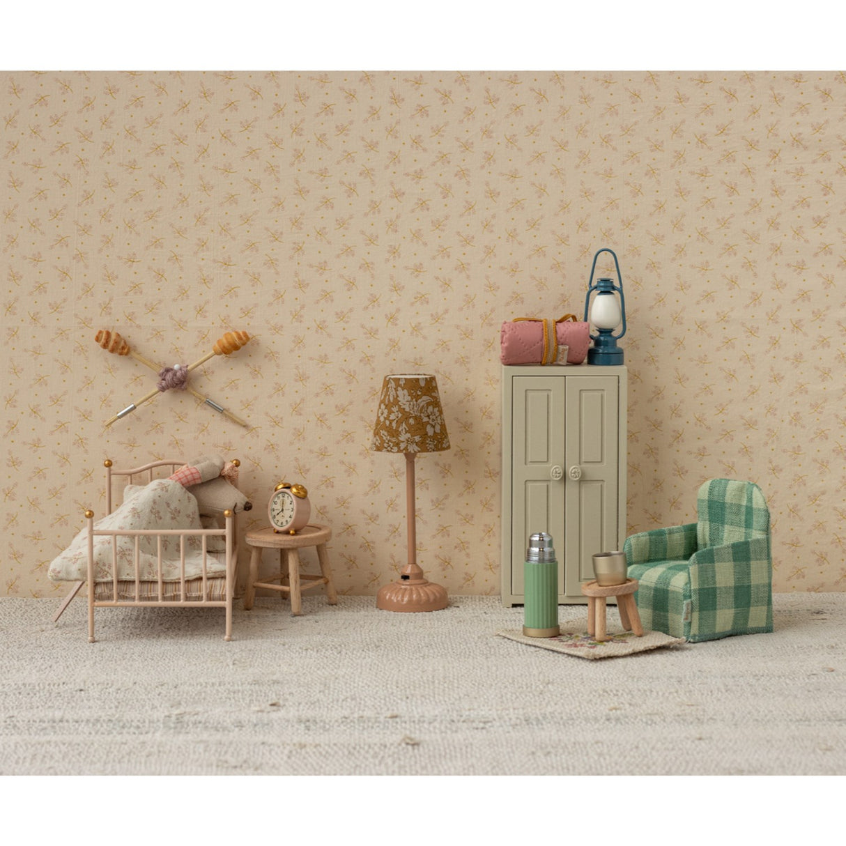 Maileg Vækkeur, Mus - Powder