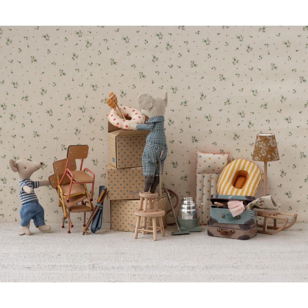 Maileg Stol, Mus - Coral