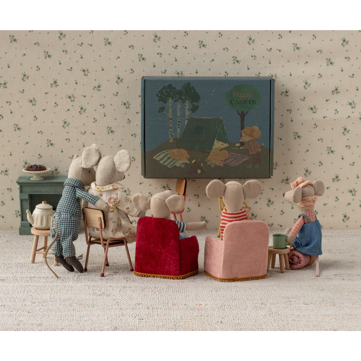 Maileg Lænestol, Mus - Rose