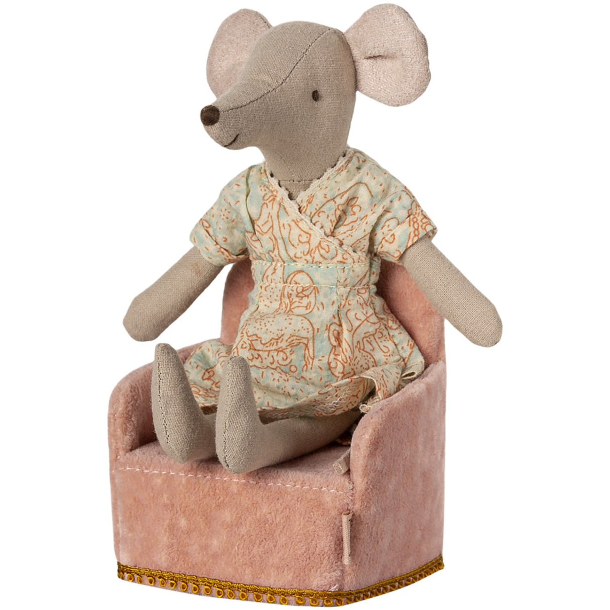 Maileg Lænestol, Mus - Rose