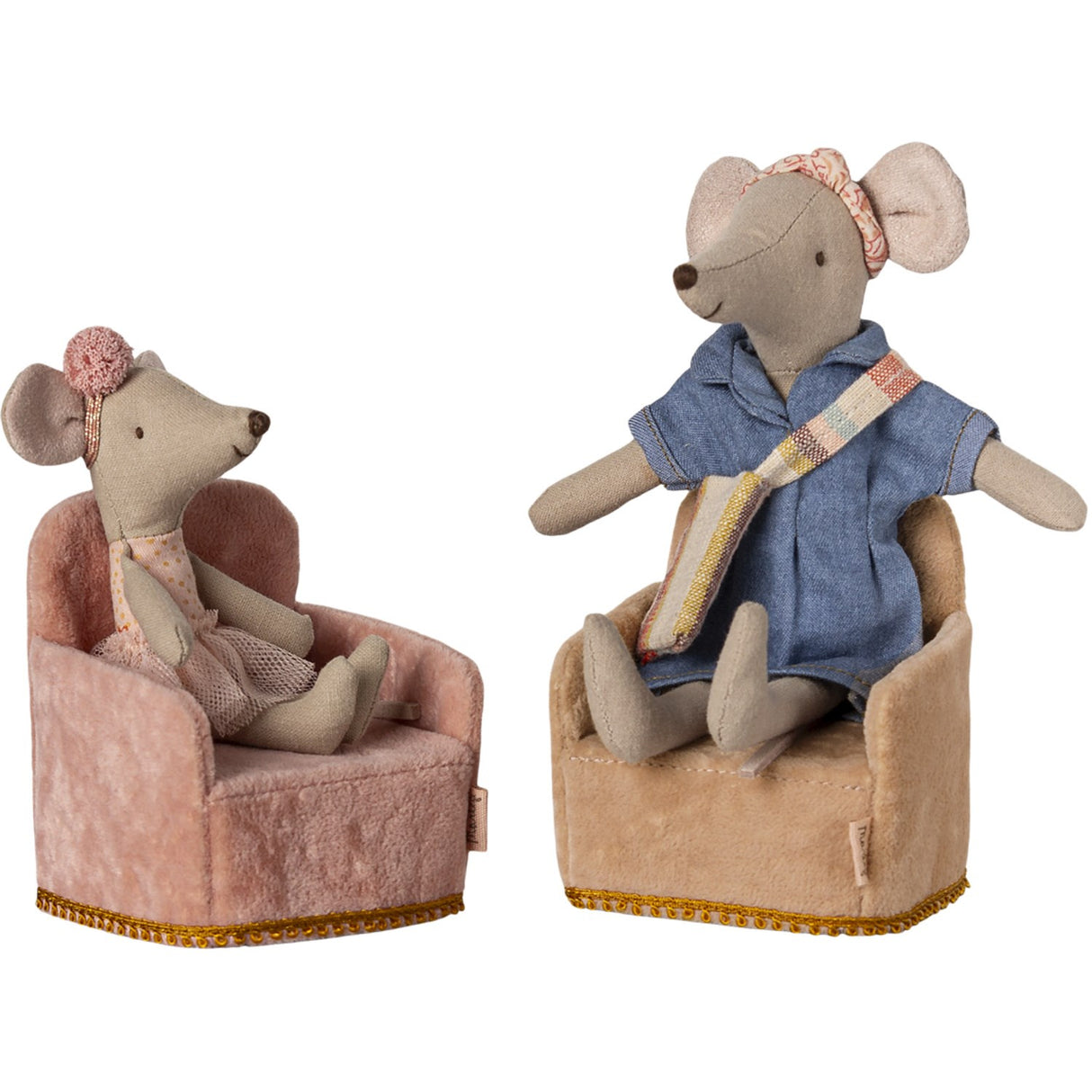 Maileg Lænestol, Mus - Rose