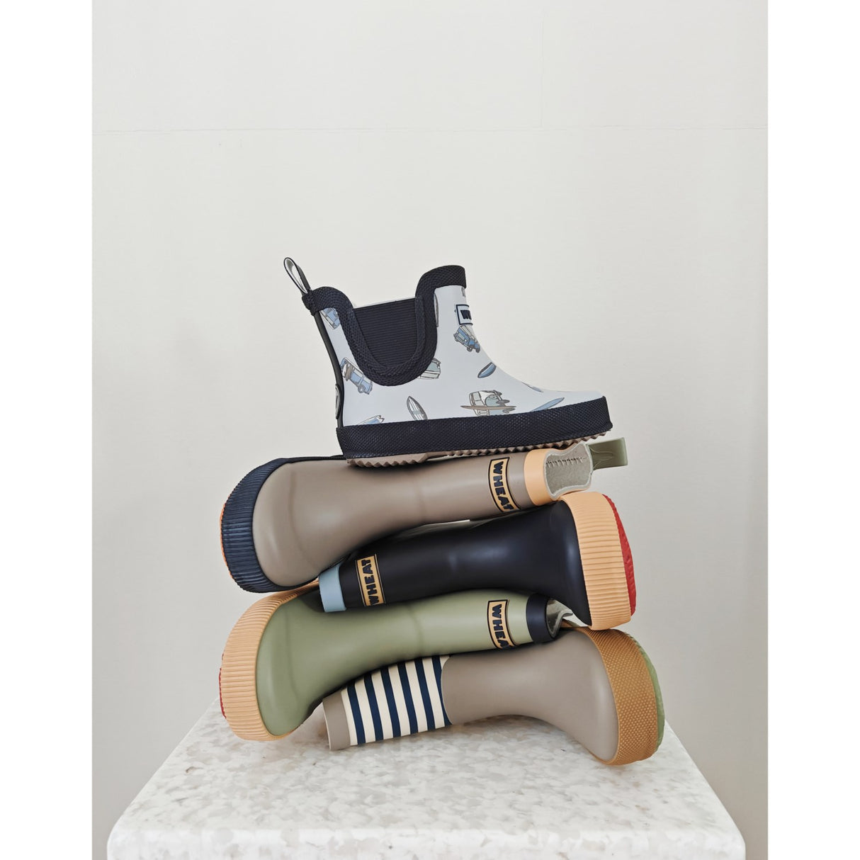 Wheat Green Tea Gummistøvler Welly