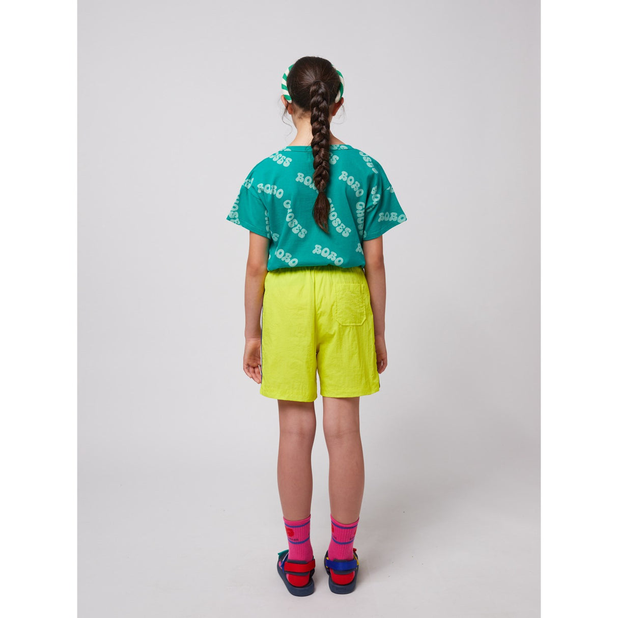 Bobo Choses Light Yellow Wavy Tracksuit Bermuda Shorts