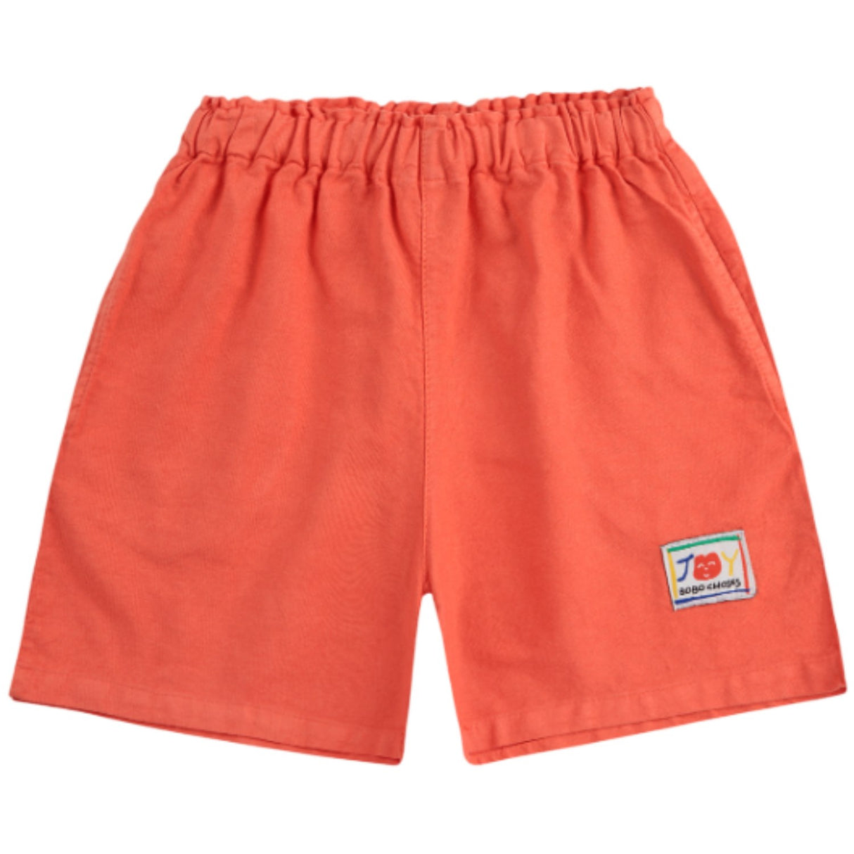 Bobo Choses Red Smiling Woven Bermuda Shorts