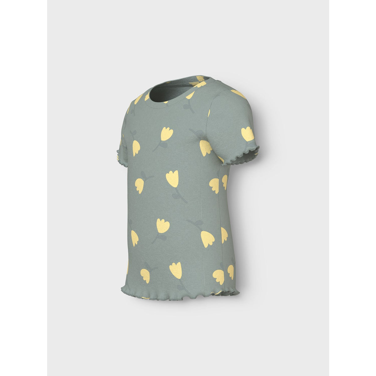 Name It Aqua Gray Lemon Vemma AOP Slim T-Shirt