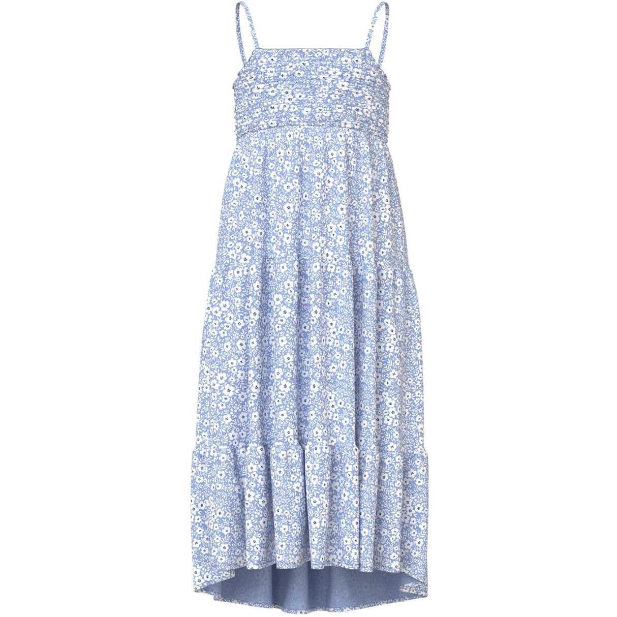 Name It Serenity White Flower Vinaya Strop Maxi Kjole