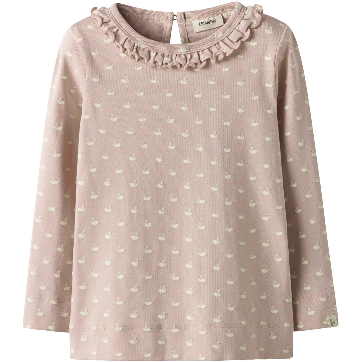 Lil'Atelier Peach Whip Swans Gayo Slim Bluse