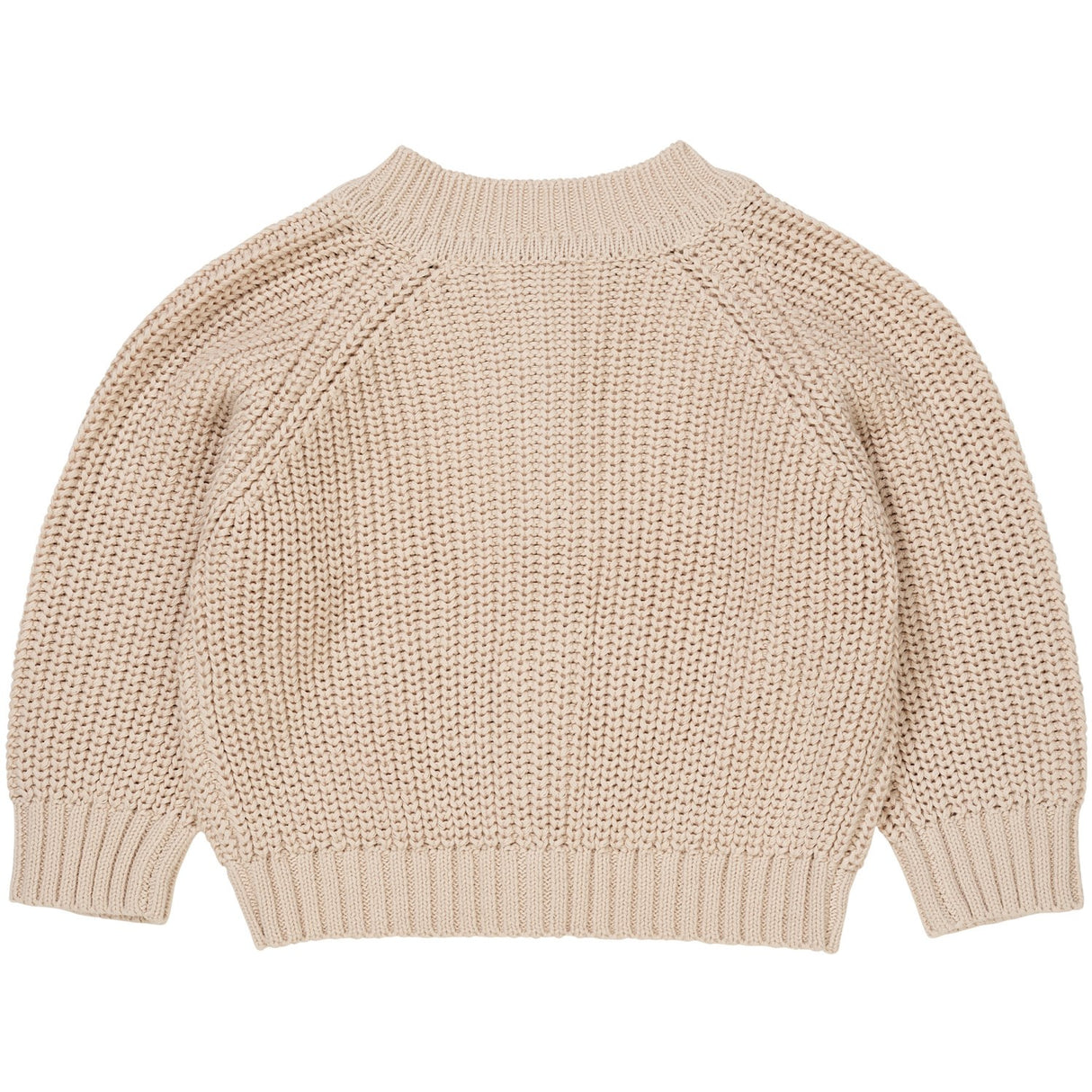 COPENHAGEN COLORS Beige Strikket Classic Rib Cardigan