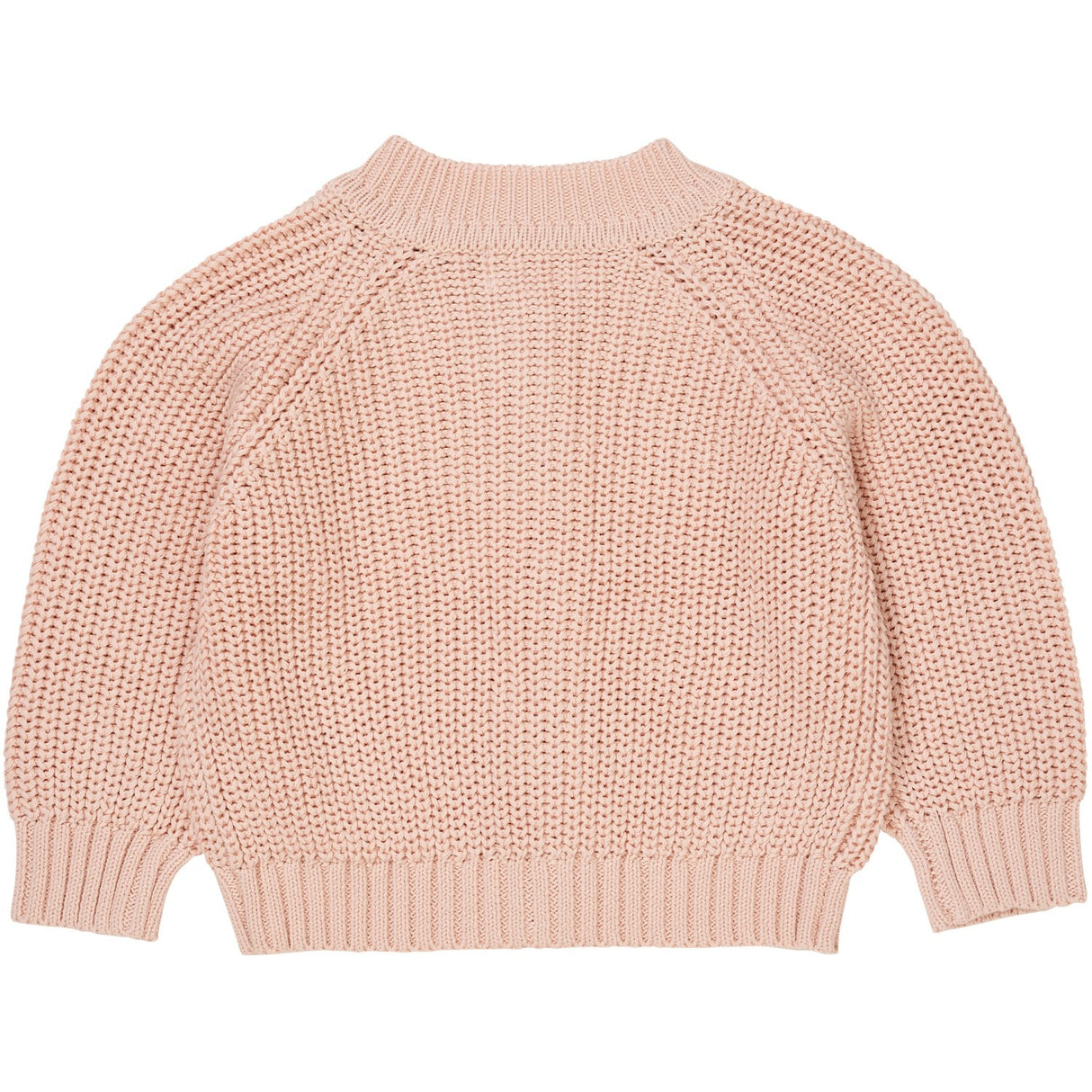 COPENHAGEN COLORS Dusty Rose Strikket Classic Rib Cardigan