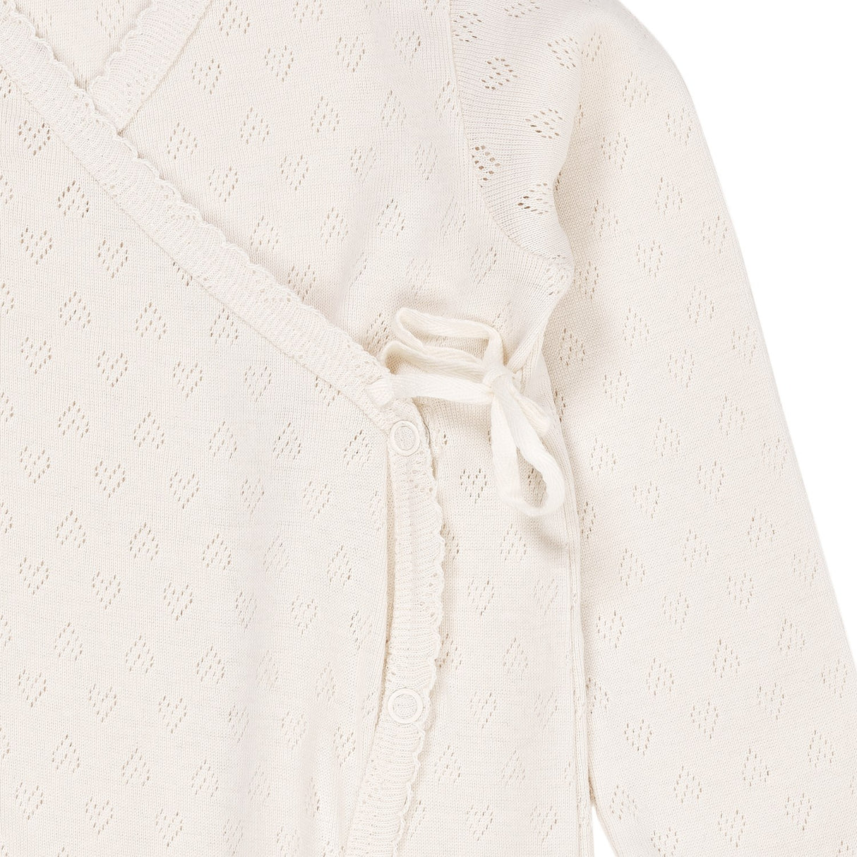 COPENHAGEN COLORS Cream Pointelle Cross-Over Heldragt