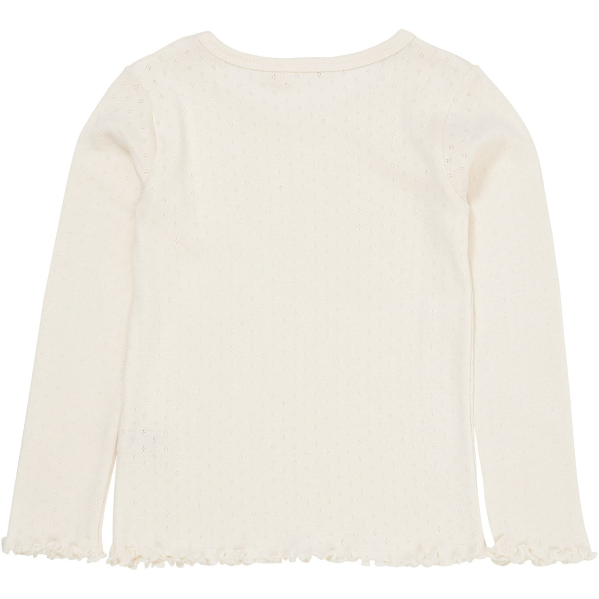 COPENHAGEN COLORS Cream Summer Pointelle Ls Bluse