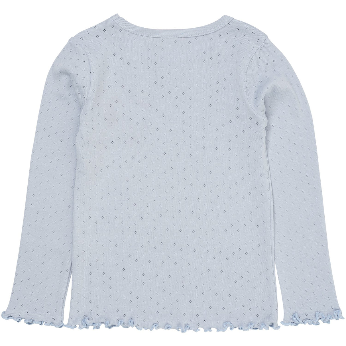 COPENHAGEN COLORS Dusty Blue Summer Pointelle Ls Bluse