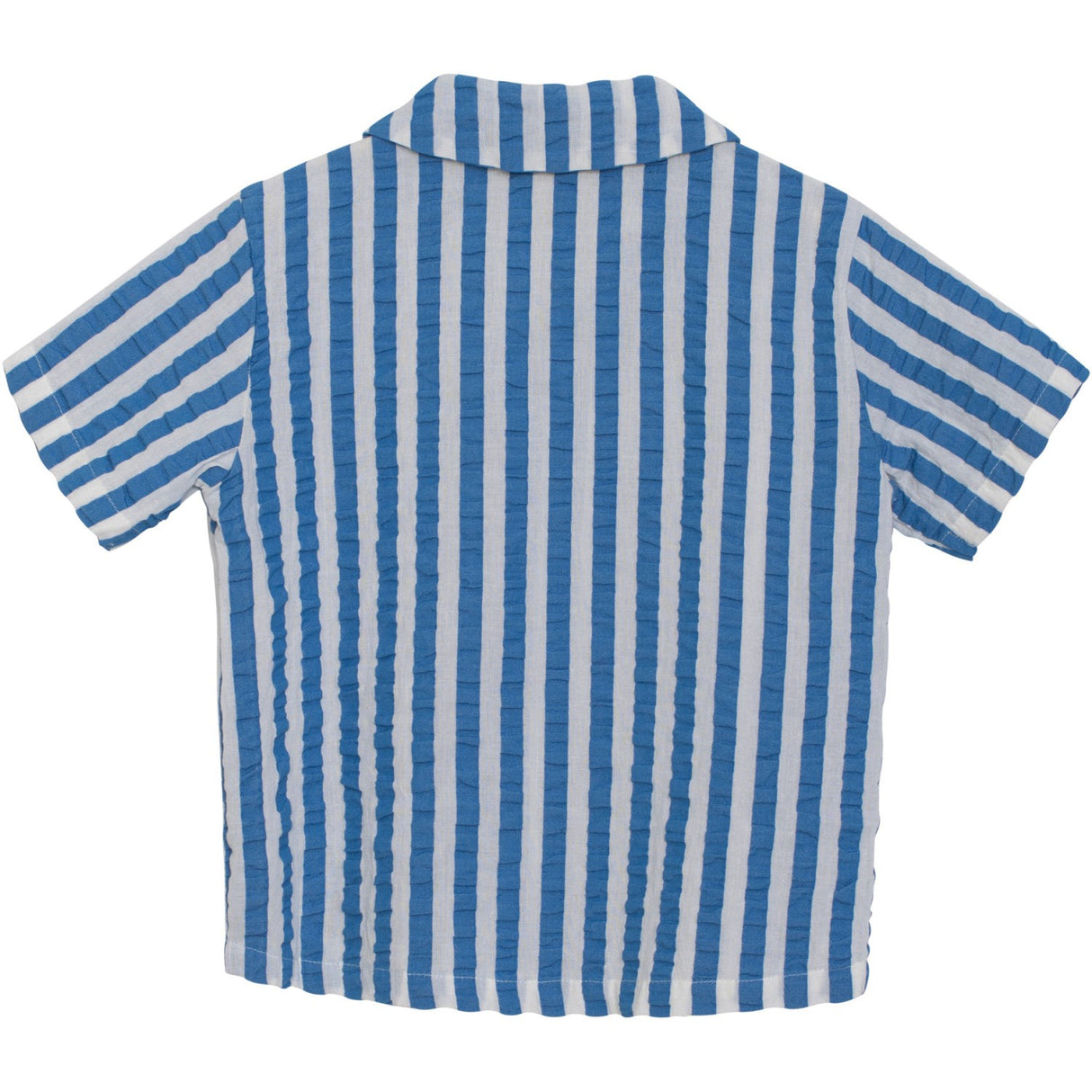 Serendipity Azur Stripe Kort Sleeve Skjorte