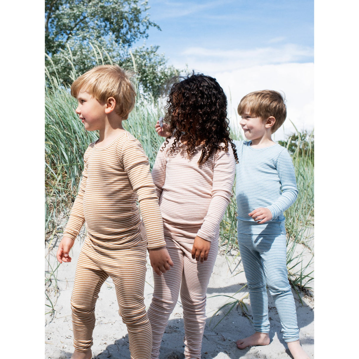 Serendipity Azur/Ecru Slim Bluse Stripe