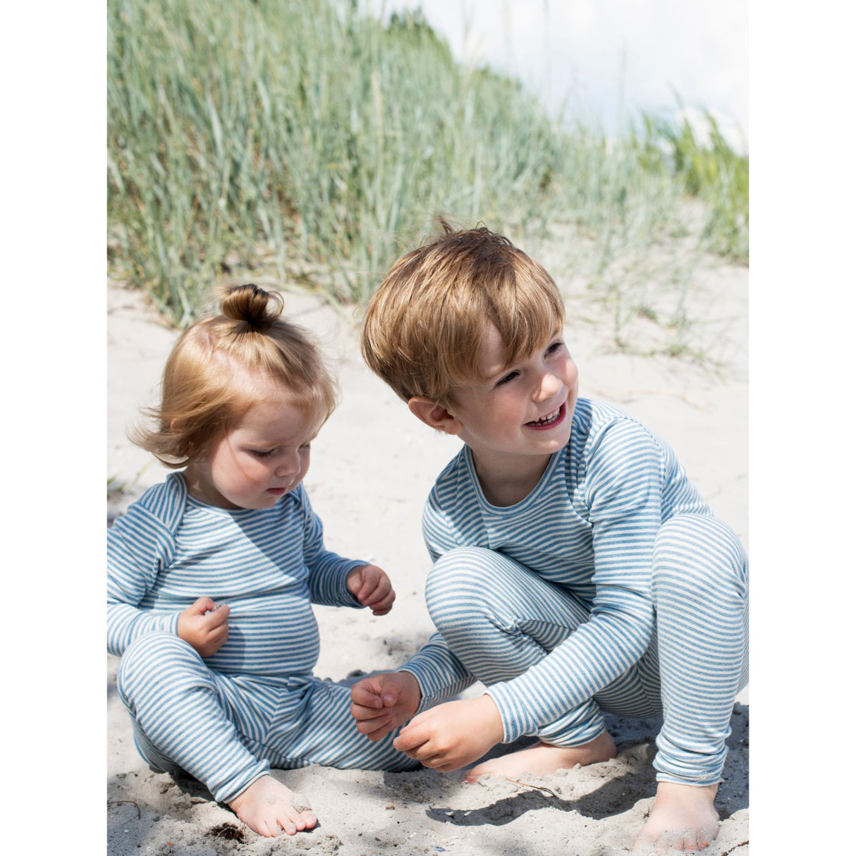 Serendipity Azur/Ecru Leggings Stripe