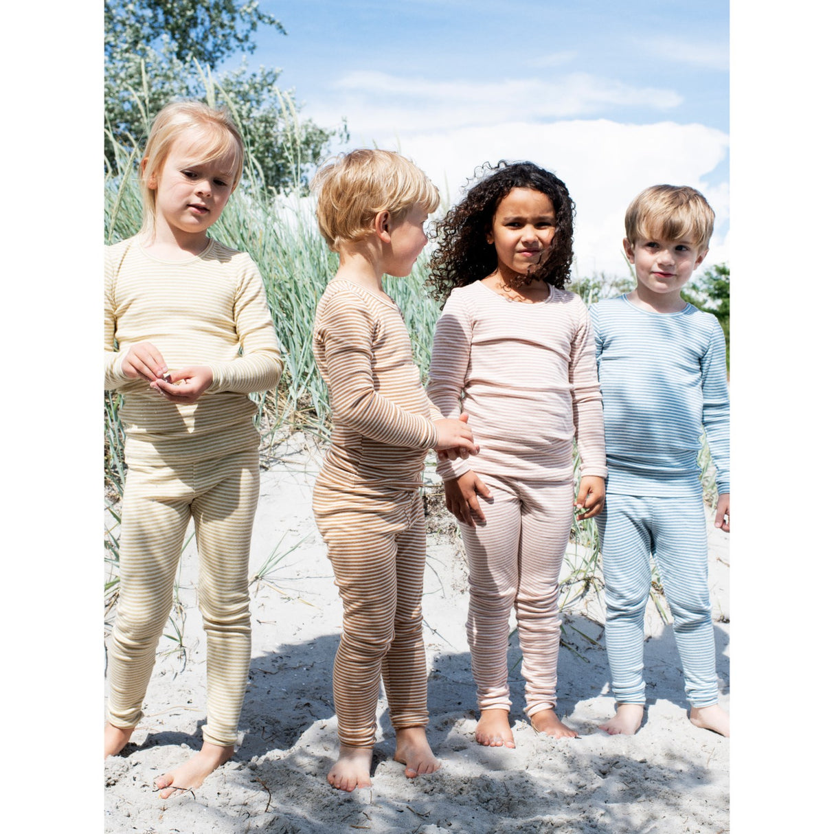 Serendipity Azur/Ecru Leggings Stripe