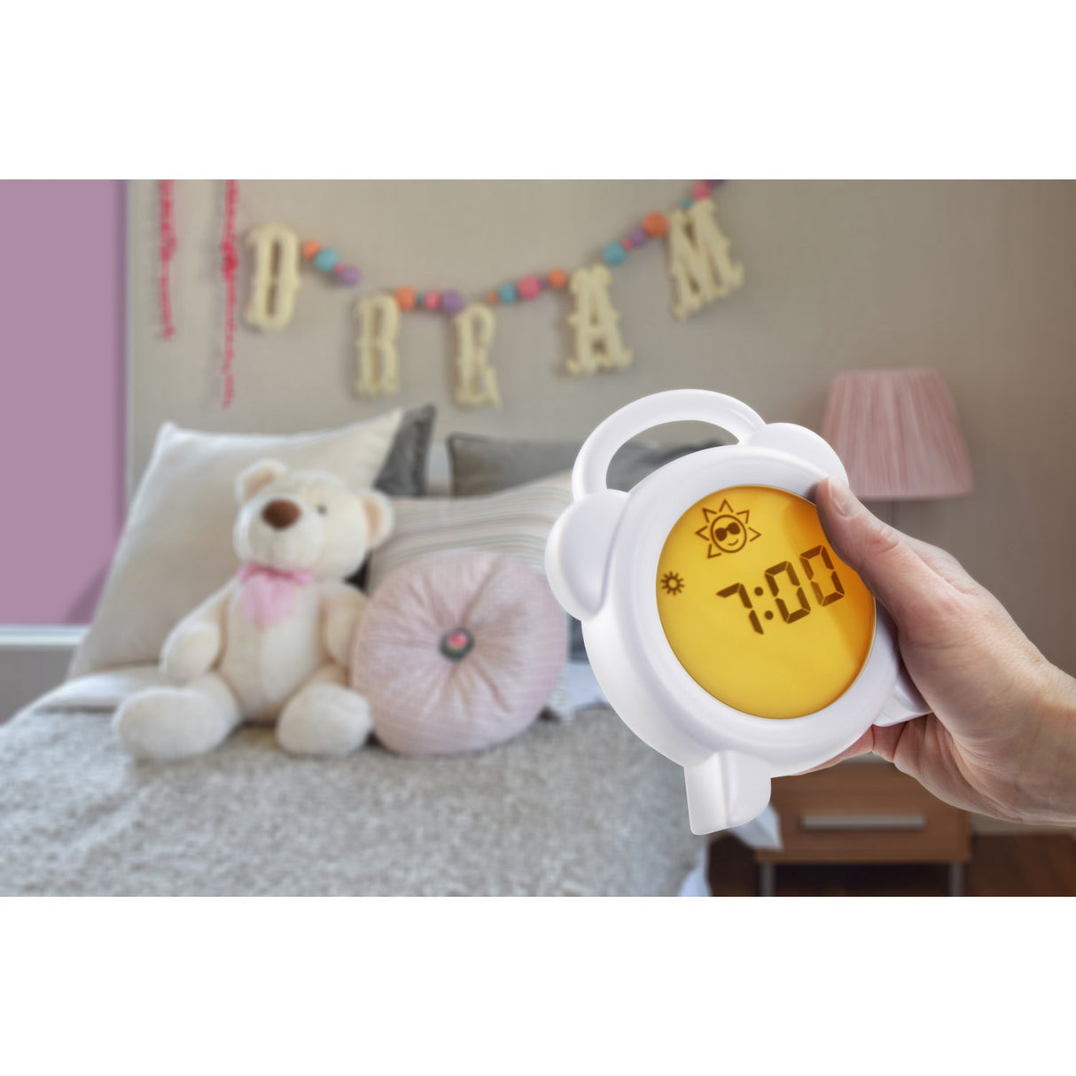 Alecto Søvntræner Ur med Lampe & Alarm - Hvid