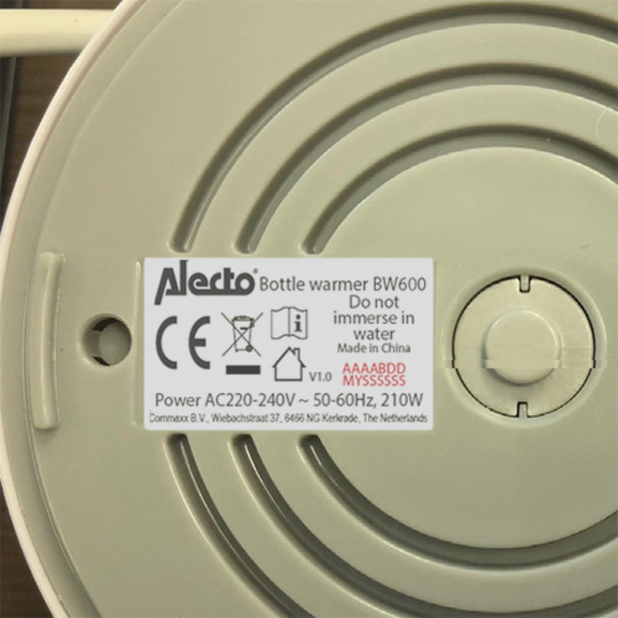 Alecto White Flaske Warmer