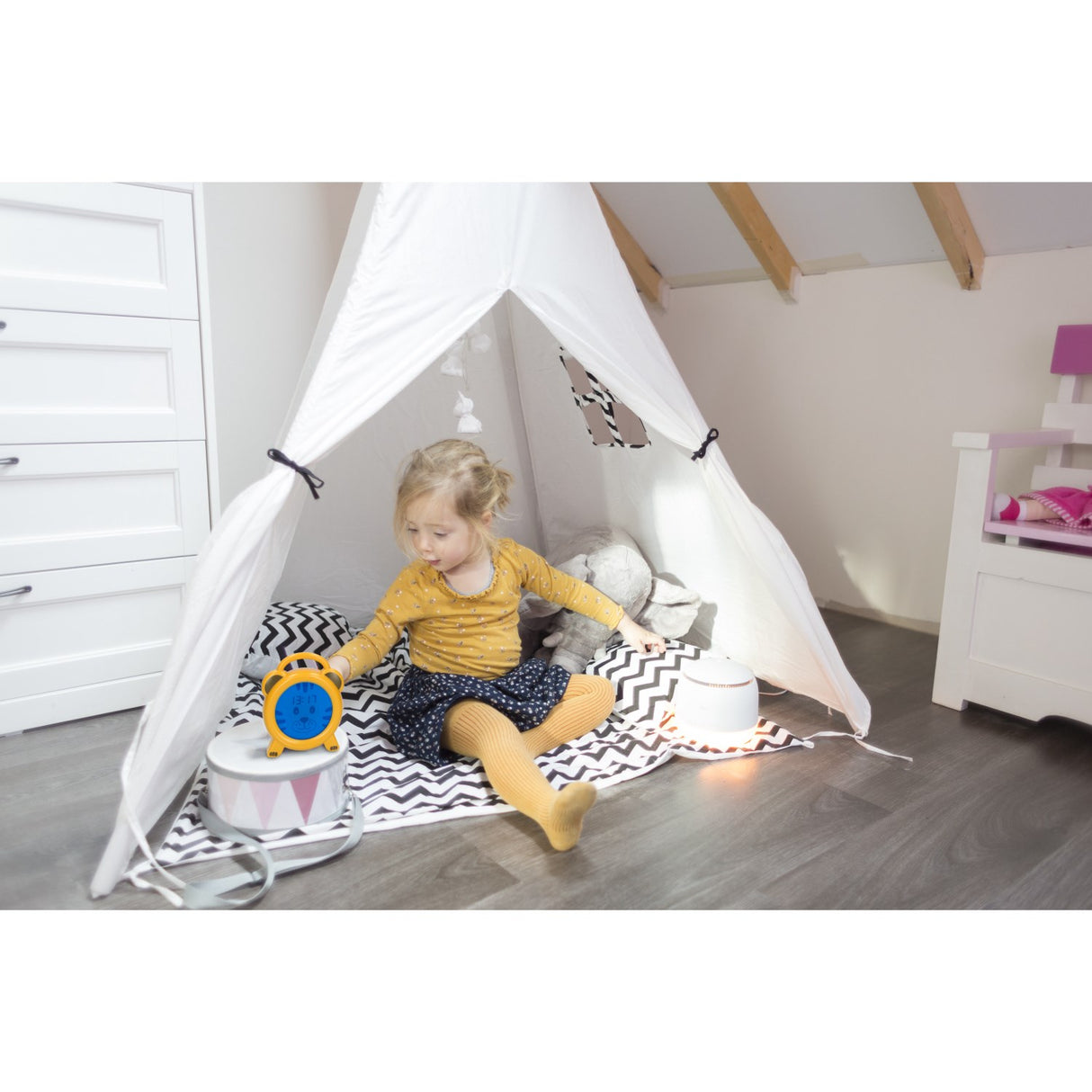 Alecto Søvntræner Ur med Lampe & Alarm - Tiger