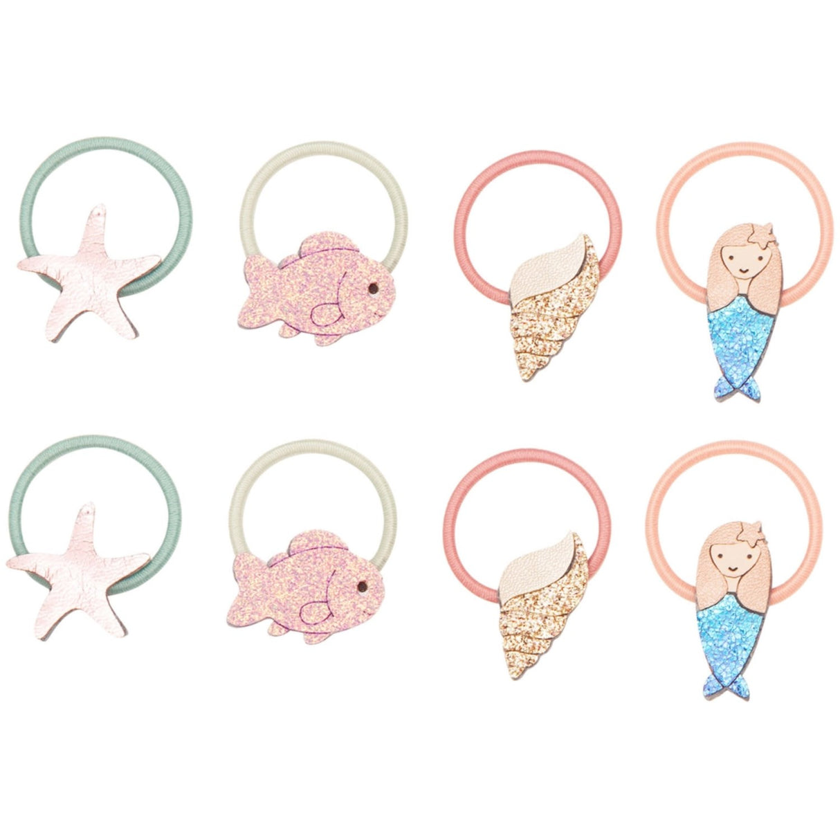 Mimi & Lula 8 Hårelastikker - Mini Mermaid Sealife
